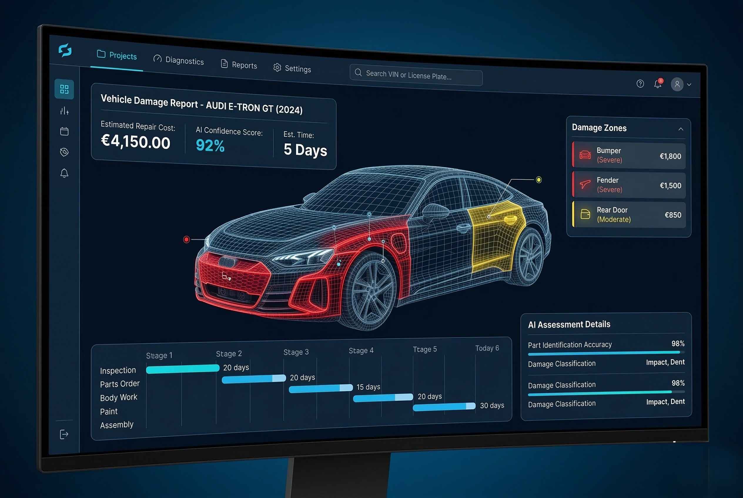 KI-Gutachter Cockpit Dashboard