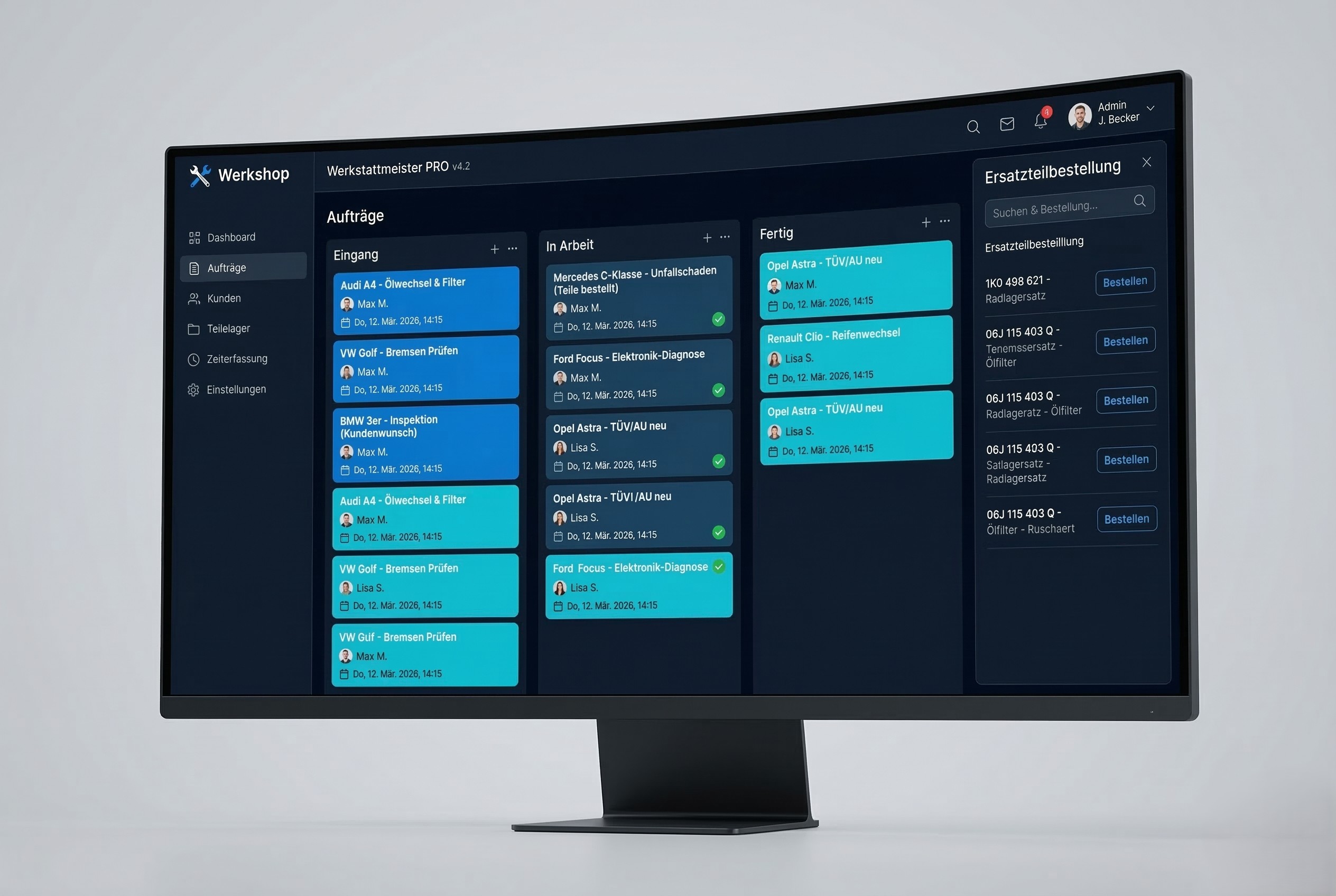 Smart Kanban Werkstatt-Dashboard
